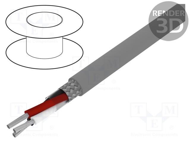 Wire; Alpha Essential C&C; 3x22AWG; tinned copper braid; PVC