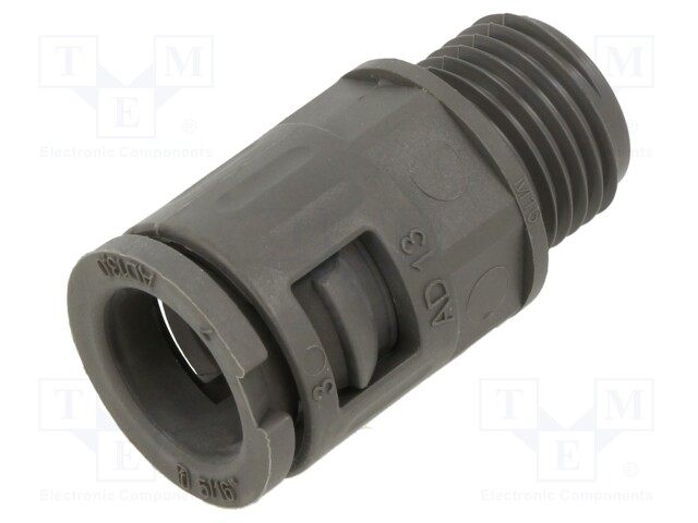 Straight terminal connector; Thread: metric,outside; -40÷115°C