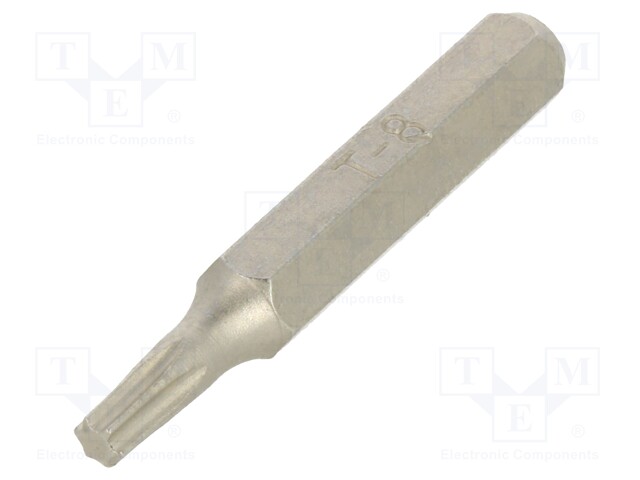 Screwdriver bit; Torx®; TX08; Overall len: 27mm; Kind: precision