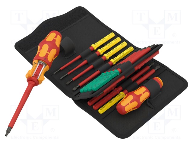 Kit: screwdrivers; insulated; 1kVAC; case; 17pcs.