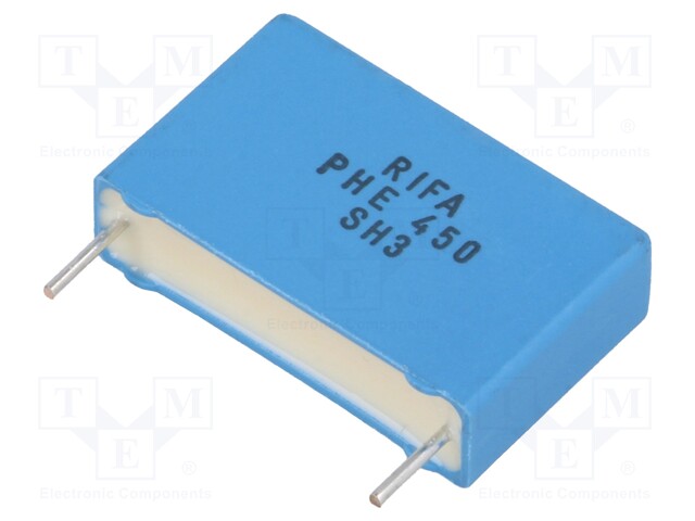 Capacitor: polypropylene; 220nF; 22.5mm; ±5%; 26x7x16.5mm; 600V/μs