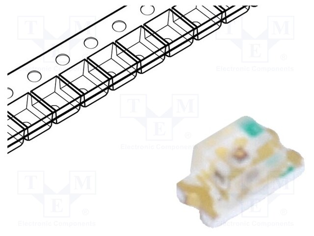 LED; SMD; 0603; red; 80mcd; 1.6x0.8x0.8mm; 130°; 2.1÷2.6V; 20mA