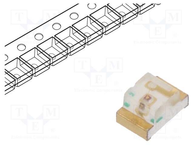 LED; SMD; 0805; red; 150÷250mcd; 2x1.25x1.1mm; 140°; 1.9÷2.5V; 20mA