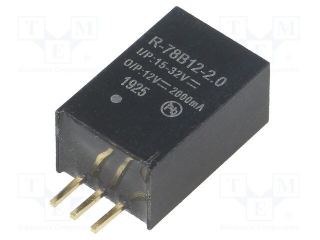 Converter: DC/DC; 24W; Uin: 15÷32V; Uout: 12VDC; Iout: 2A; SIP3; 4g