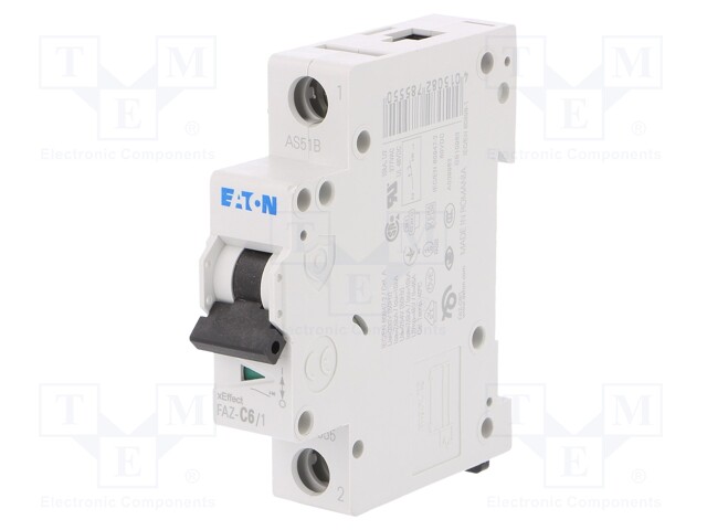 Circuit breaker; 230/400VAC; Inom: 6A; Poles: 1; DIN; Charact: C