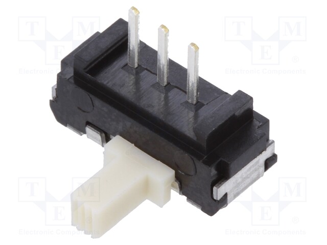 Switch: slide; Pos: 2; SPDT; 0.1A/12VDC; ON-ON; Mounting: THT; 3N