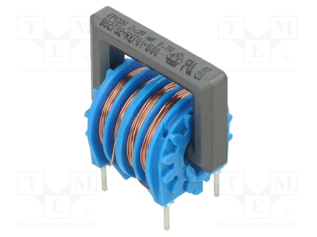 Inductor: common mode; THT; 39mH; 700mA; 1.1Ω; -30÷50%; vertical