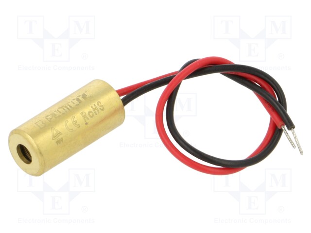 Module: laser; 1mW; red; dot; 650nm; 3÷6VDC; 3÷30mA