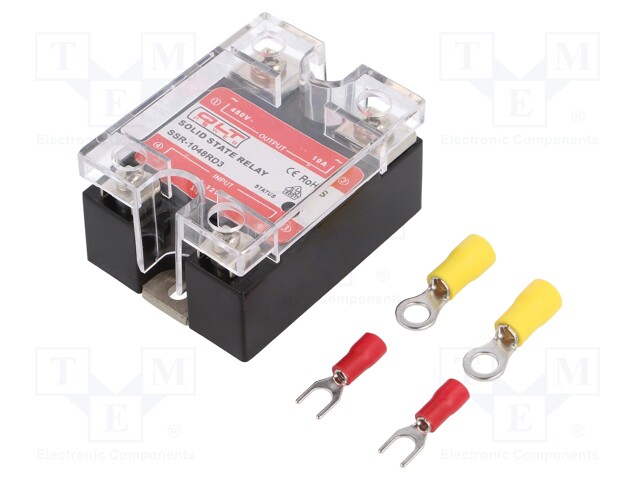 Relay: solid state; Ucntrl: 4÷32VDC; 10A; 44÷480VAC; Series: SSR-R