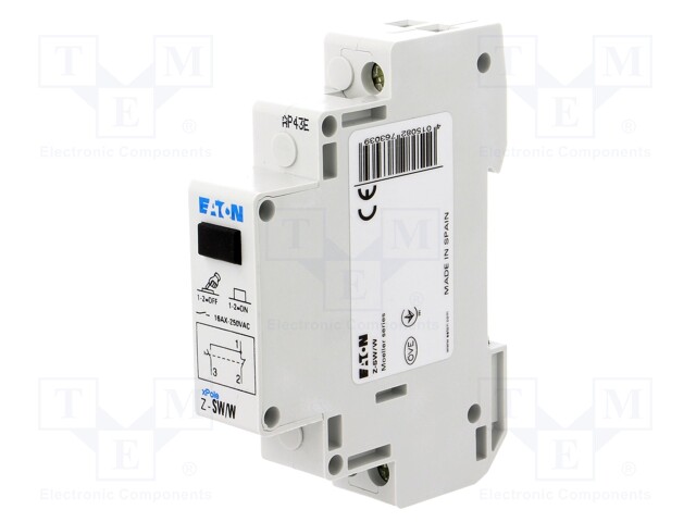 Module: pushbutton switch; 16A; Mounting: DIN; IP40; 250VAC