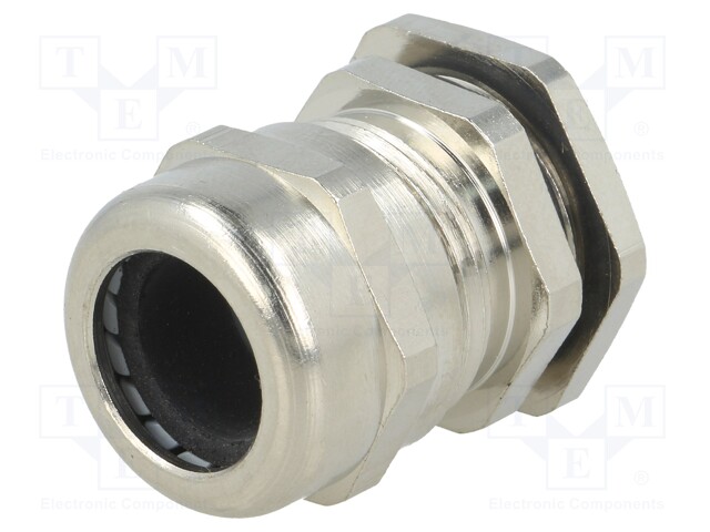 Cable gland; IP68; Mat: brass; Body plating: nickel