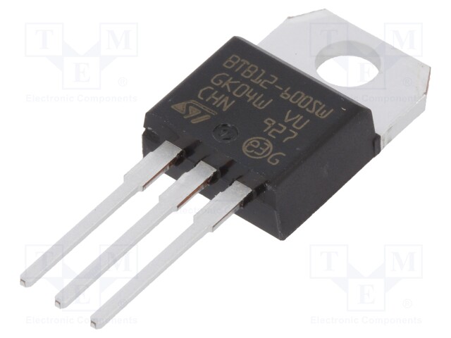 Triac; 600V; 12A; 10mA; THT; logic level; tube; TO220AB