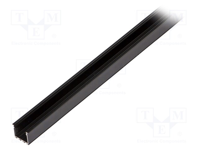 Profiles for LED modules; black; 1m; LOKOM; aluminium; anodized