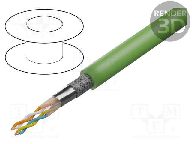 Wire; FESTOON,HELUKAT® PROFInet B; PROFINET; 5e; stranded; Cu