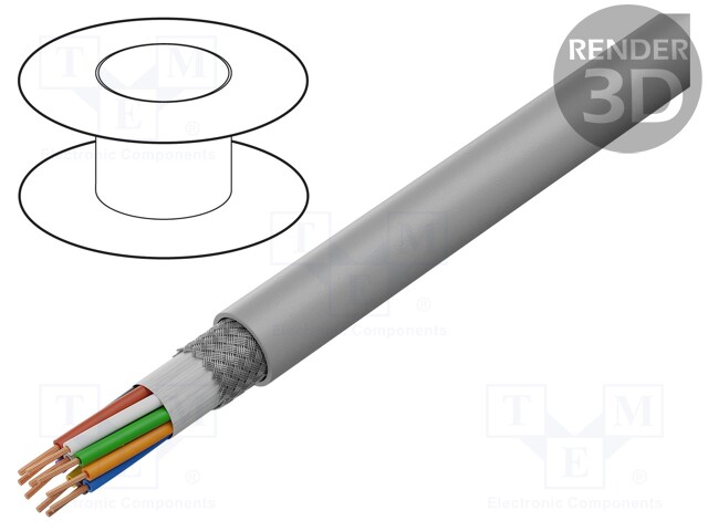 Wire: control cable; SUPERTRONIC® 310-C-PVC; 10x0.14mm2; grey