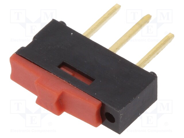 Switch: slide; Pos: 2; SPDT; 0.5A/12VDC; ON-ON; Mounting: THT