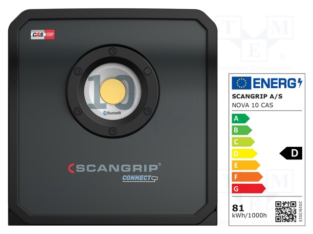 Lamp: working; 6500K; IP54,IP65; SCANGRIP CONNECT; 1000lm,10000lm