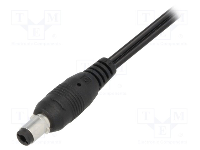 Plug; DC supply; female; 5,5/2,1mm; with lock,with lead; 2A; 16VDC