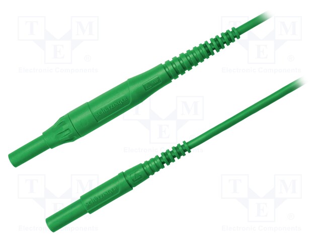 Test lead; PVC; 1m; green; 8A; Cond.cross sec: 1mm2