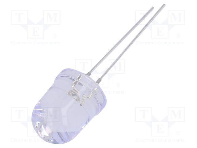 LED; 10mm; blue; 3000mcd; 30°; Front: convex; Pitch: 2.54mm