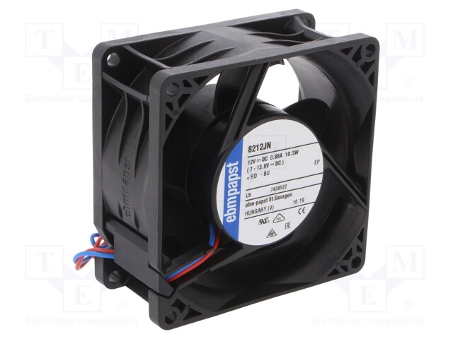 Fan: DC; axial; 80x80x38mm; 130m3/h; 55dBA; ball bearing; 8400rpm