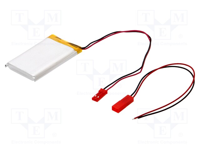 Re-battery: Li-Po; 3.7V; 1400mAh; cables; 7x35x56.5mm