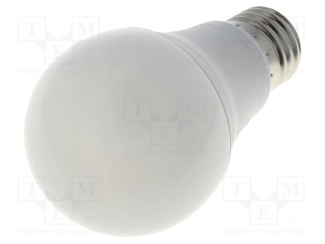 LED lamp; E27; 230VAC; 10W; 180°; 2700K; CRImin: 80