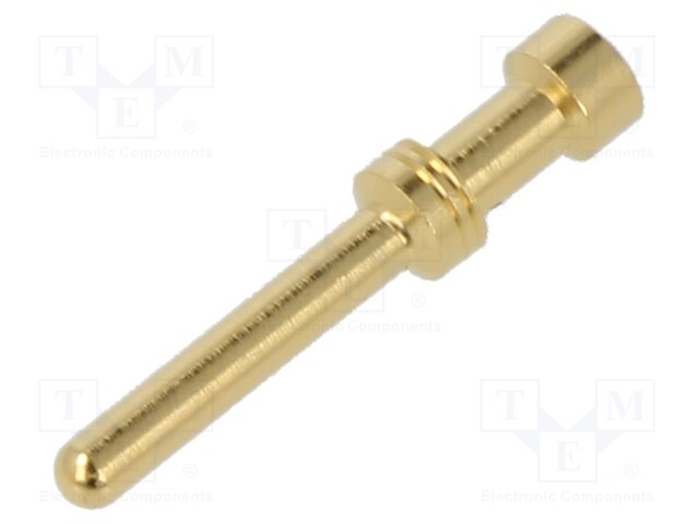 Heavy Duty Connector Contact, CC Series, Pin, 16 AWG, Crimp, 16 A