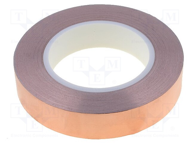 Tape: electrically conductive; W: 25mm; L: 33m; D: 0.08mm; acrylic