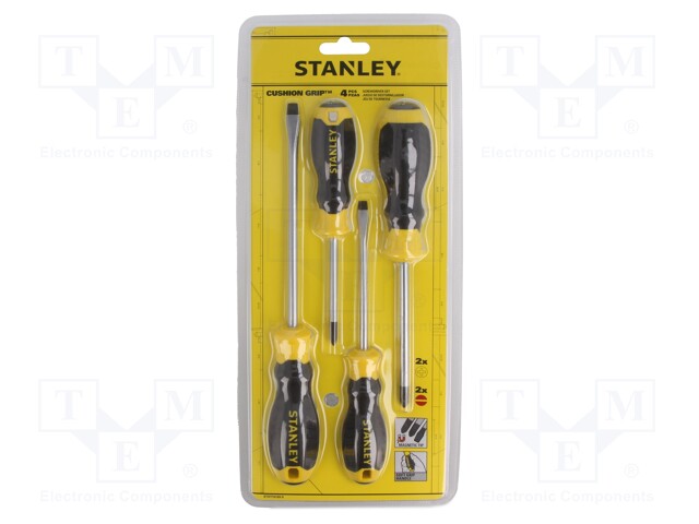 Kit: screwdrivers; Phillips,slot; 4pcs.