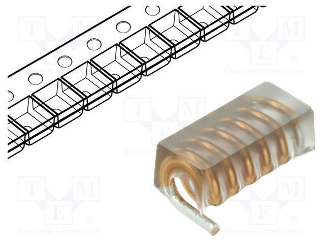 Air coil; SMD; 3168; 43.5nH; 4A; 7.9mΩ