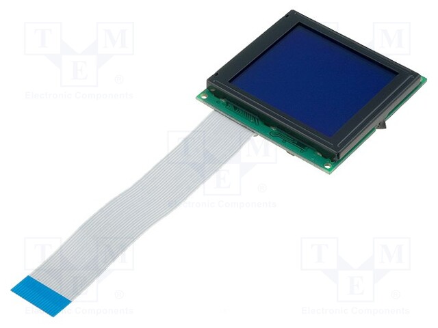 Display: LCD; graphical; 128x128; STN Negative; blue; LED; PIN: 20