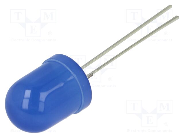 LED; 10mm; blue; 3000mcd; 30°; Front: convex; 5.5÷20VDC; -30÷85°C