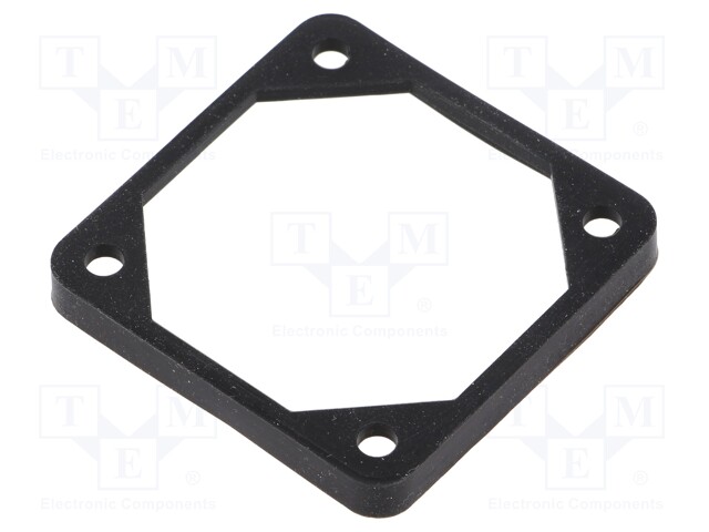 Mounting gasket; Ømount.hole: 4.5mm; black; Shore hardness: 40