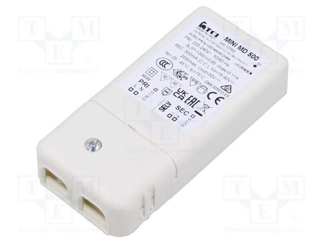 Power supply: switched-mode; LED; 16÷42VDC; 500mA; 220÷240VAC