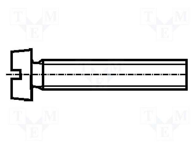 Screw; M1,6x20; DIN: 84; Head: cheese head; slotted; steel; zinc