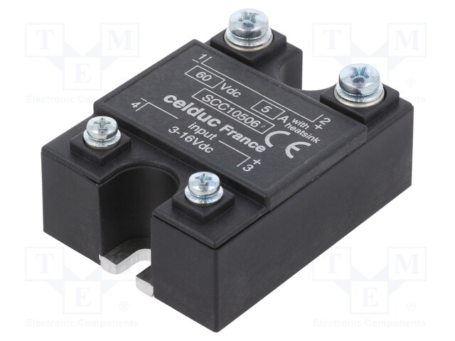 Relay: solid state; Ucntrl: 3÷16VDC; 5A; 2÷60VDC; Series: SCC; IP20