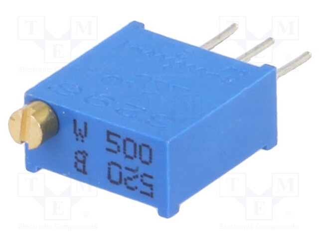 Potentiometer: mounting; multiturn; 50Ω; 500mW; THT; ±10%; linear