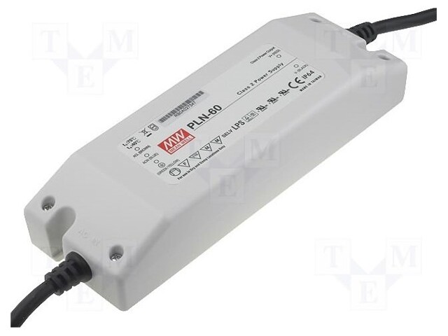 Power supply: switched-mode; LED; 60W; 24VDC; 16.8÷24VDC; 2.5A