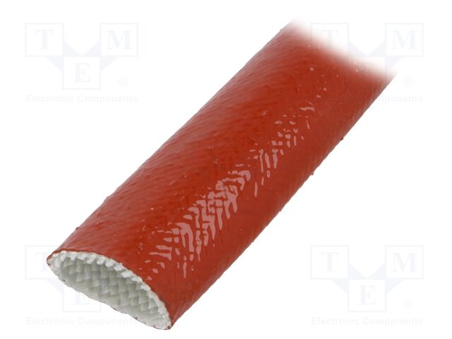 Insulating tube; fiberglass; brick red; -60÷250°C; Øint: 35mm