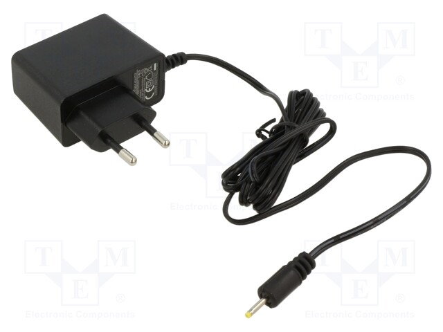 Power supply: switched-mode; constant voltage; 9VDC; 1A; 9W; plug