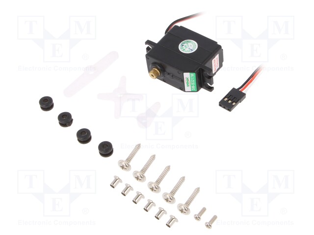 Motor: servo; 4.8÷6VDC; mini; digital; 26g; 31.3x16.3x28.5mm; metal