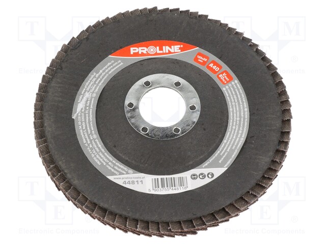 Flap grinding wheels; Ø: 125mm; Øhole: 22.2mm; Granularity: 40