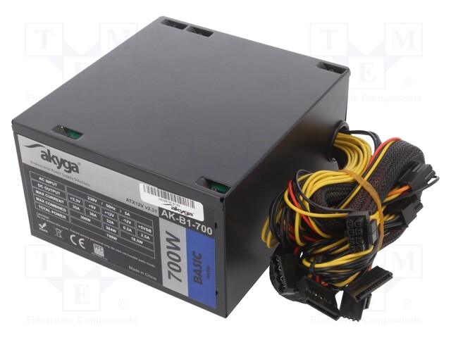 Power supply: computer; ATX; 700W; Features: fan 12cm