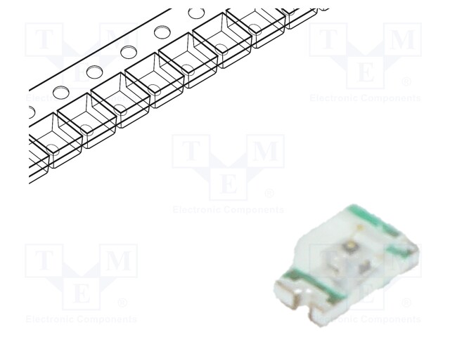 LED; SMD; 0603; yellow green; 12÷65mcd; 1.6x0.8x0.7mm; 140°; 20mA