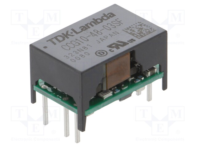 Converter: DC/DC; 10W; Uin: 18÷76V; Uout: 3.3VDC; Iout: 2.6A; 4g; THT