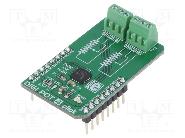 Click board; digital potentiometer; SPI; MAX5494; 3.3/5VDC