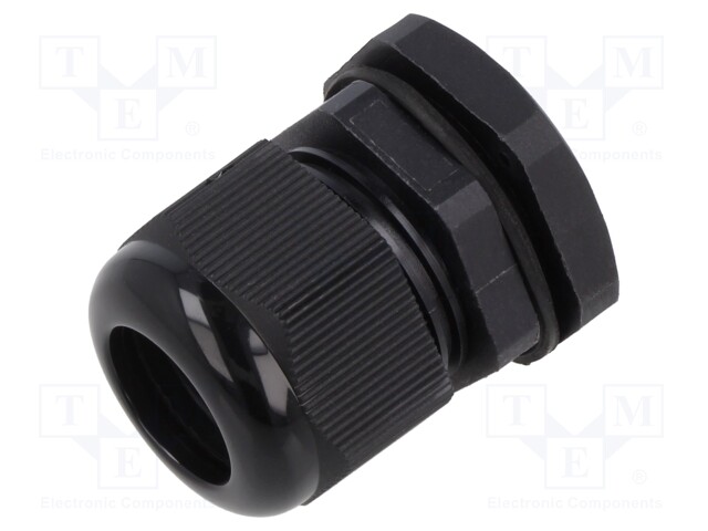 Cable gland; PG21; IP68; polyamide; black