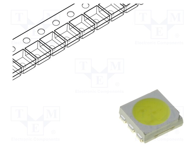 LED; SMD; 5060,PLCC6; white cold; 18÷20lm; 4800÷7000mcd; 120°; 60mA