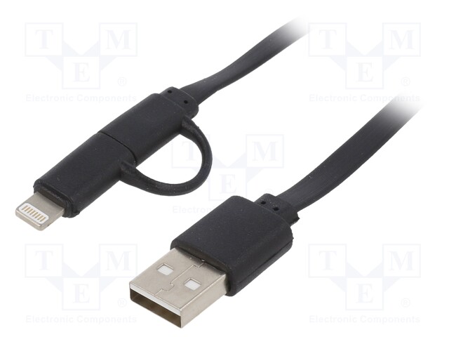 Cable; USB 2.0; 1m; black; Man.series: Cablexpert